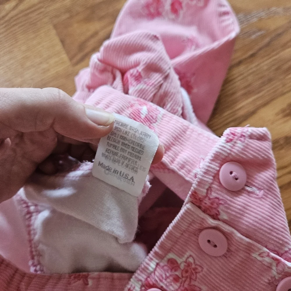 Vintage Oshkosh Snap leg overalls floral pattern